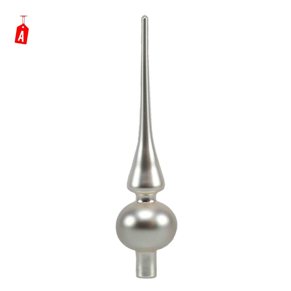 Puntale Albero Natale Vetro cm.26 Argento 2 Modelli |Moranduzzo