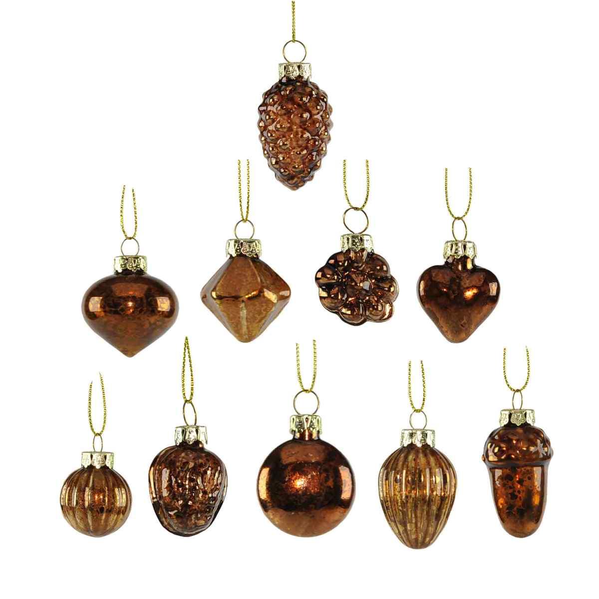 Pallina Natale Vetro cm.3/5 Bronzo p10 |Inge's Glass