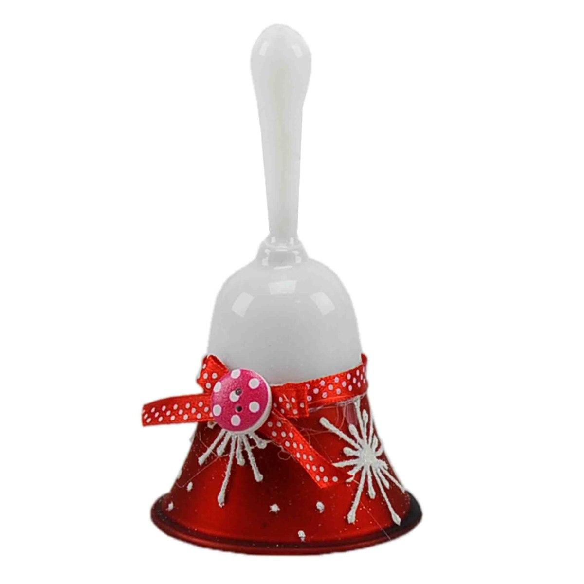 Campanella Vetro Bianca Rossa cm.Ø6x12 |Moranduzzo