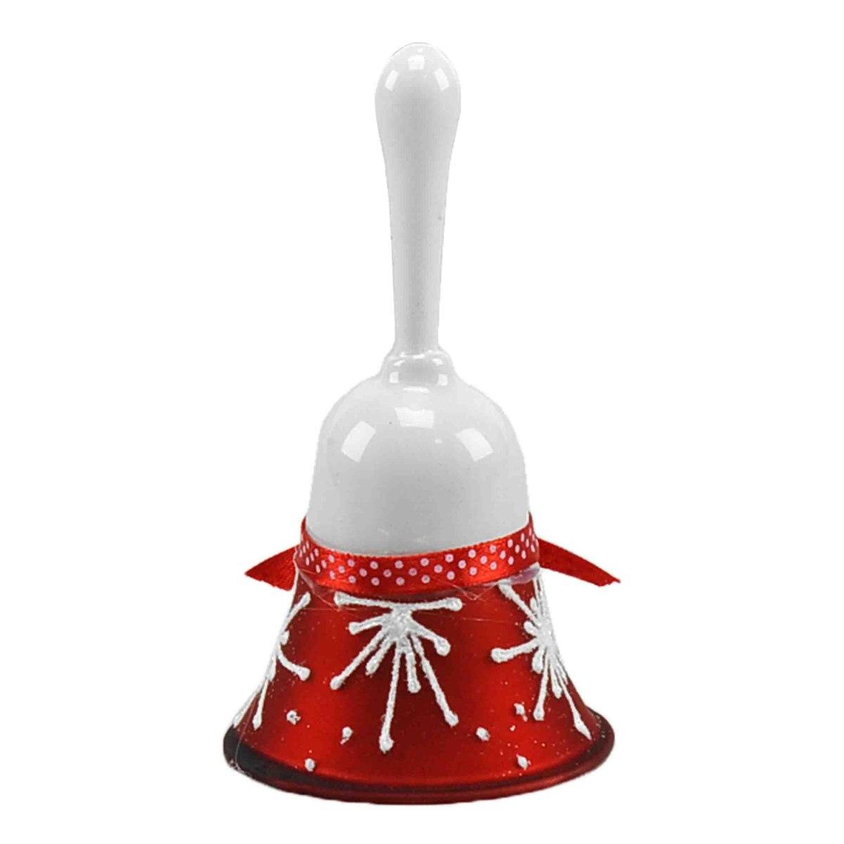 Campanella Vetro Bianca Rossa cm.Ø6x12 |Moranduzzo