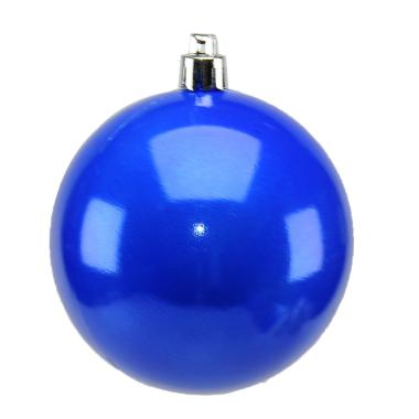 Pallina Natale cm.8 Blu Perlate Lucide Set pz.8 |Moranduzzo