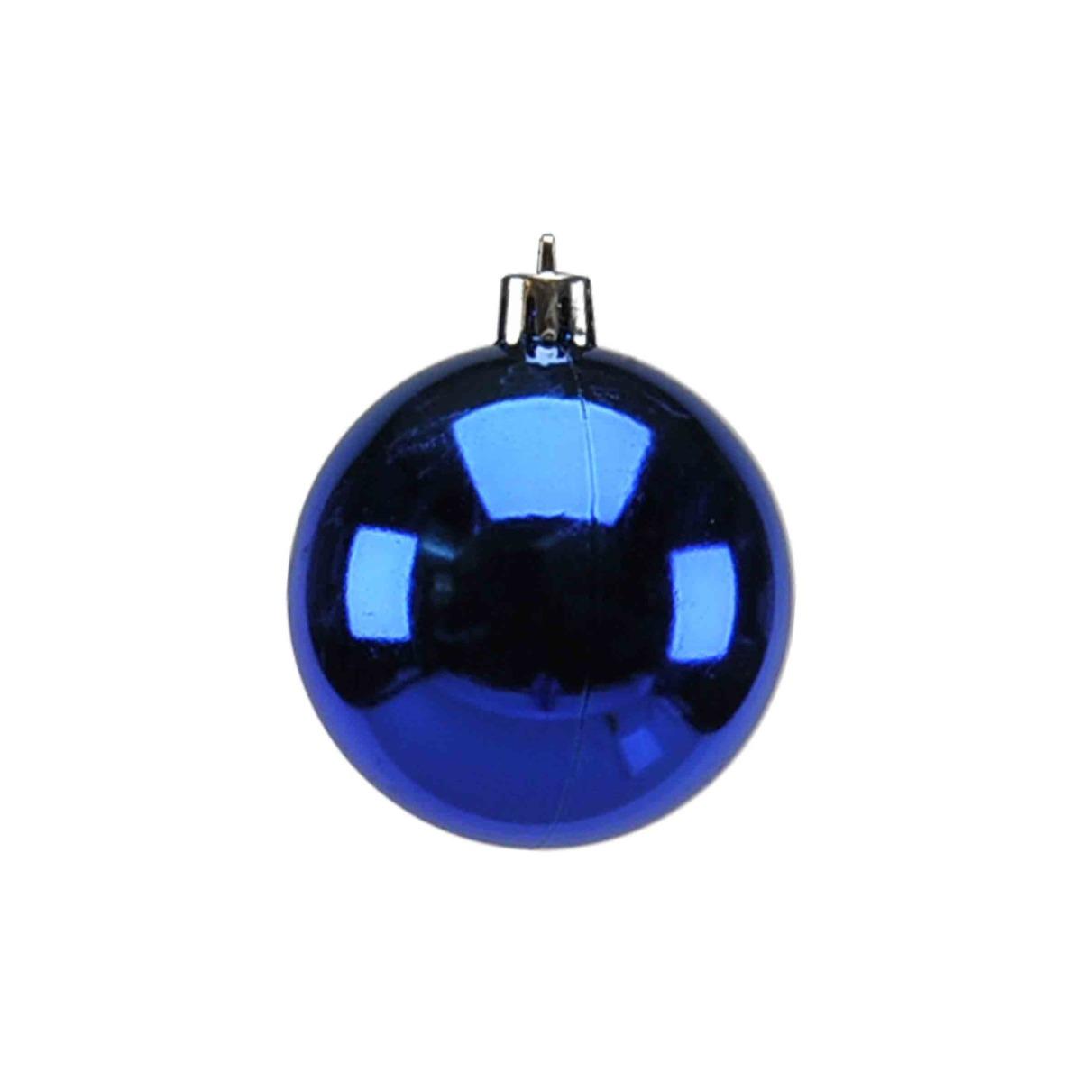Pallina Natale cm.6 Blu Satinate Lucide Set pz.12 |Moranduzzo