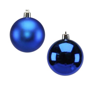 Pallina Natale cm.6 Blu Satinate Lucide Set pz.12 |Moranduzzo