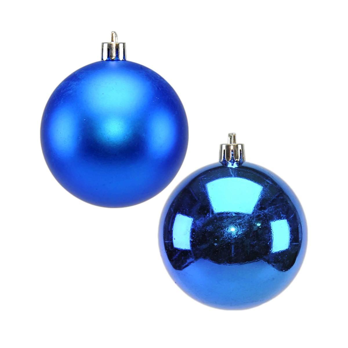 Pallina Natale cm.7 Blu Satinate Lucide Set pz.12 |Moranduzzo
