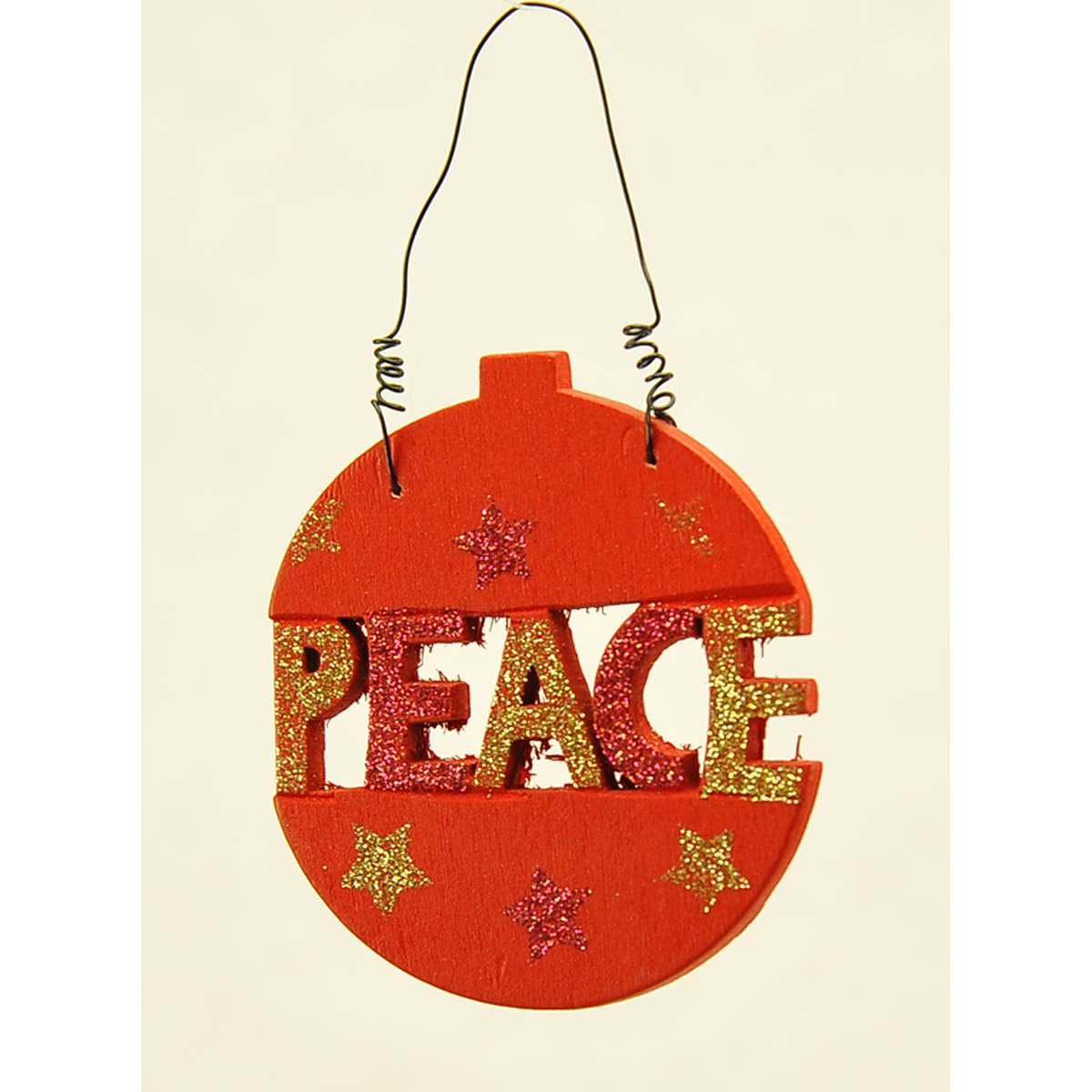 Decorazione Natalizia Legno Love Peace Joy 7 Modelli cm.h10 |M2 Store