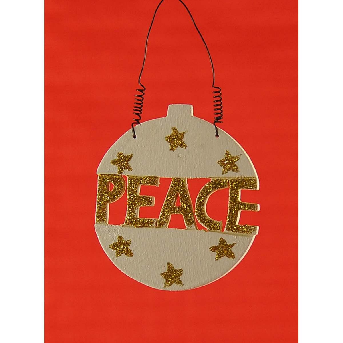 Decorazione Natalizia Legno Love Peace Joy 7 Modelli cm.h10 |M2 Store