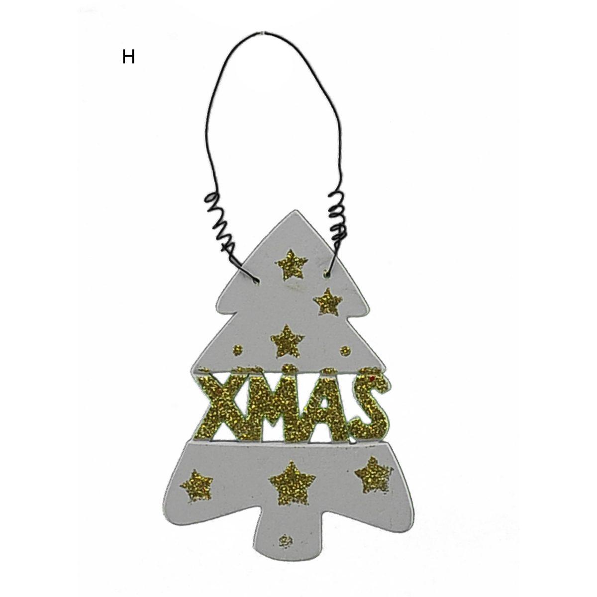 Decorazione Natalizia Legno Love Peace Joy 7 Modelli cm.h10 |M2 Store