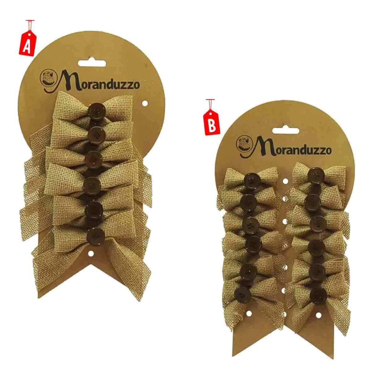 Fiocco Juta con Bottone 2 Modelli |Moranduzzo