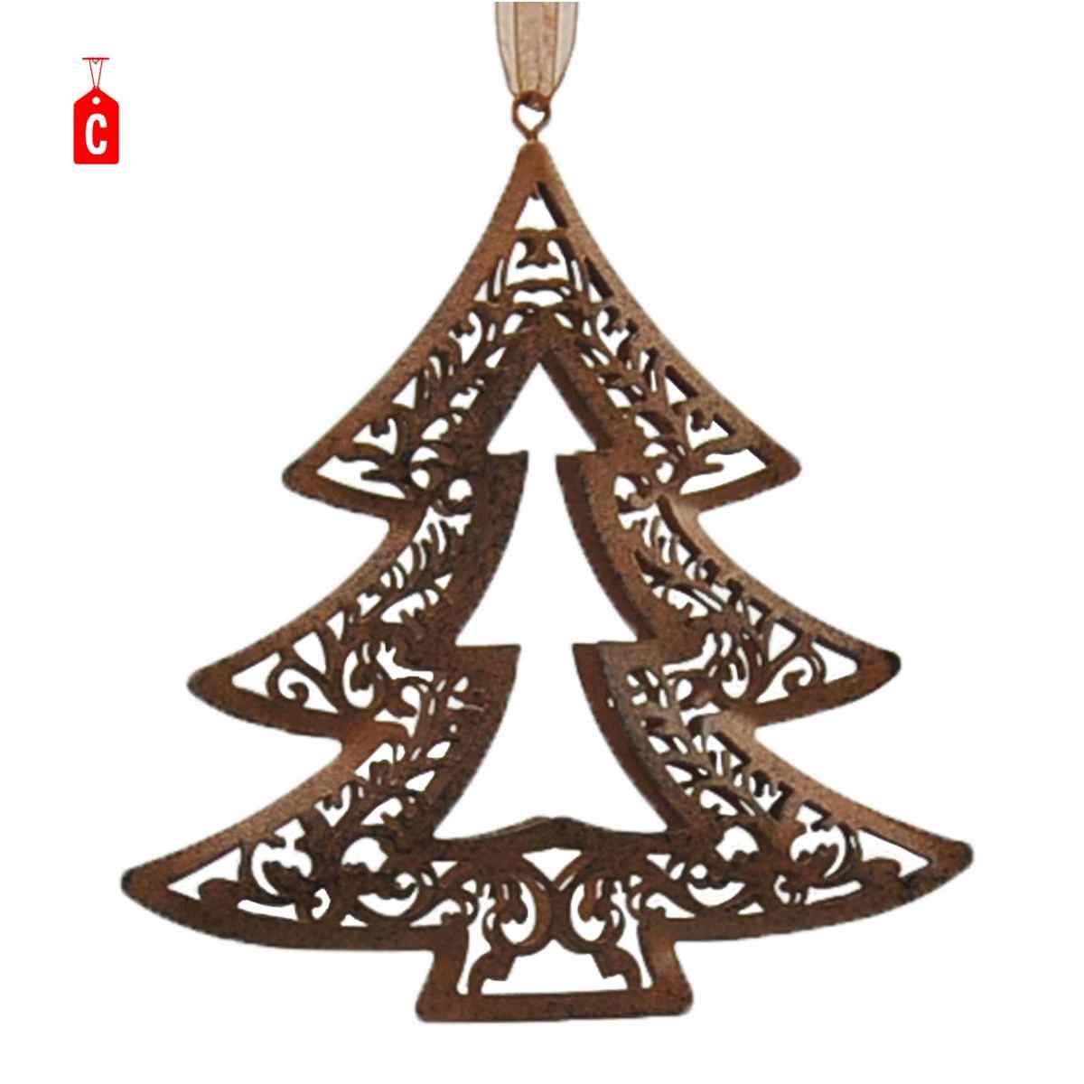 Decorazione Natalizia Metallo Albero/Stella 3 Colori |Moranduzzo
