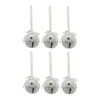 Decorazione Natalizia Campanello Metallizzato Bianco cm.Ø5 Set pz.6 |M2 Store