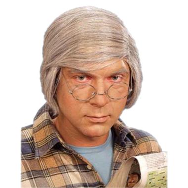 Parrucca Grigia Nonnino con Caschetto e Riga Laterale |Orlob