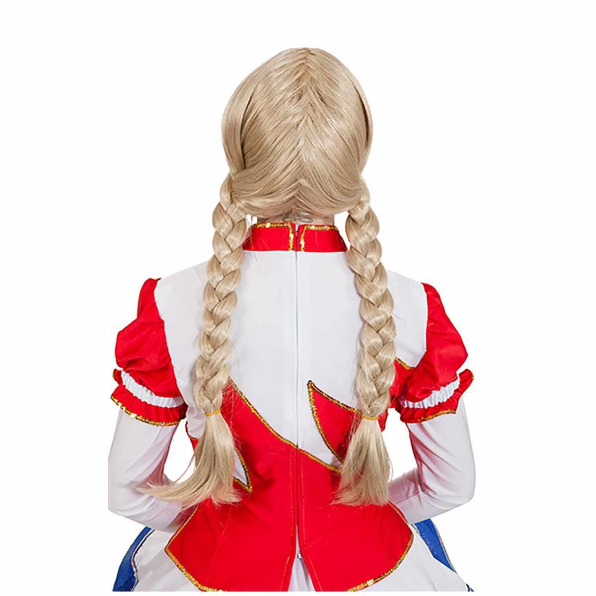 Parrucca Bionda con Trecce e Frangia |Orlob