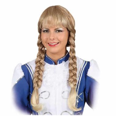 Parrucca Bionda con Trecce e Frangia |Orlob