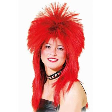 Parrucca Punk Rock Rossa Liscia e con Frangia |Orlob