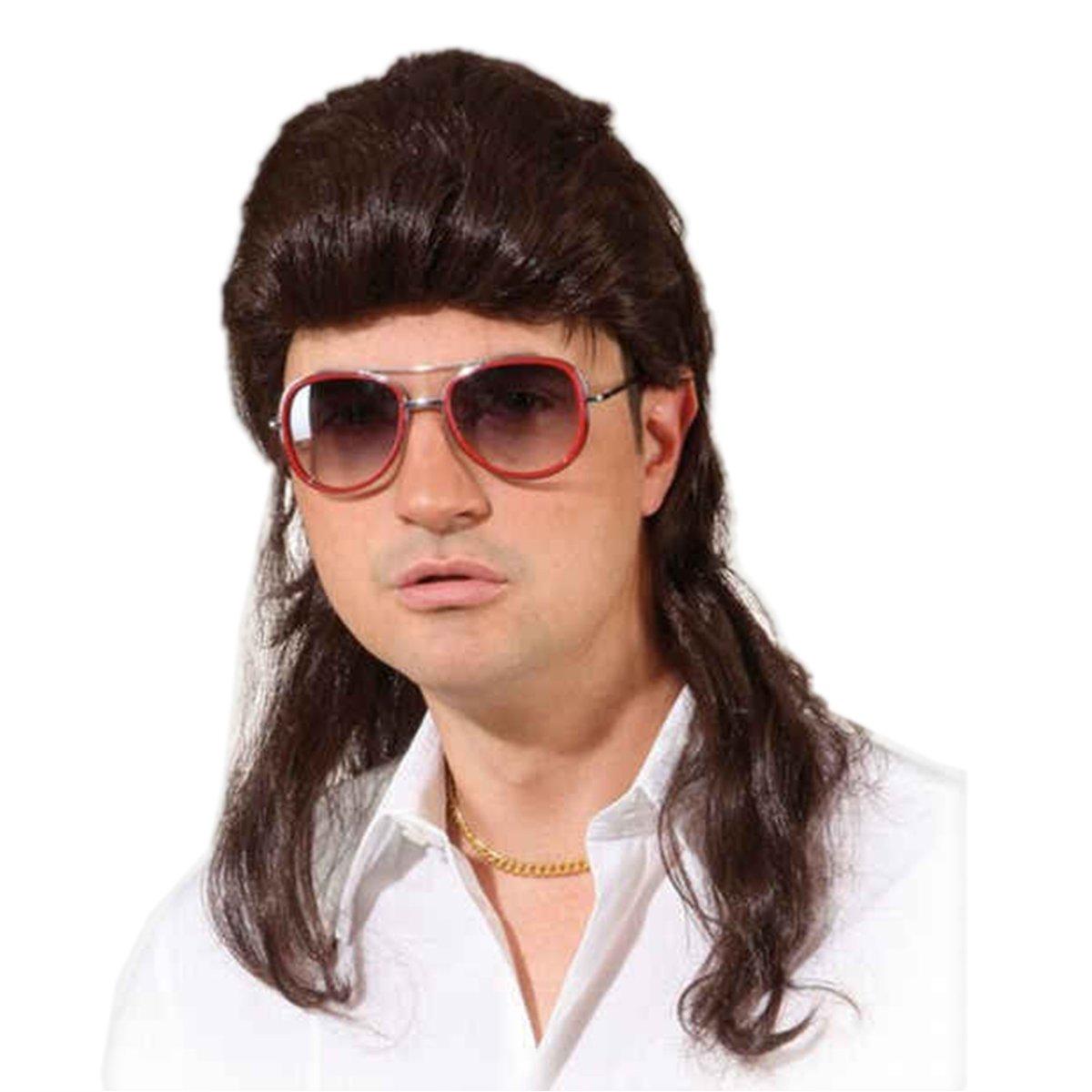 Parrucca Castana Anni '80 Rock |Orlob