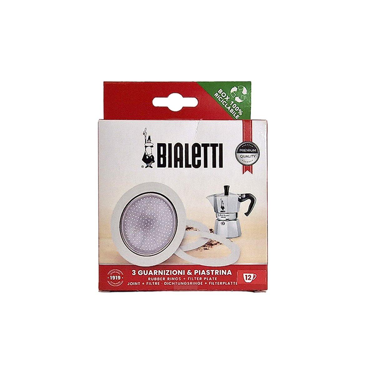 Guarnizione Moka Caffè 12 Tazze pz.3 Bialetti con Filtro