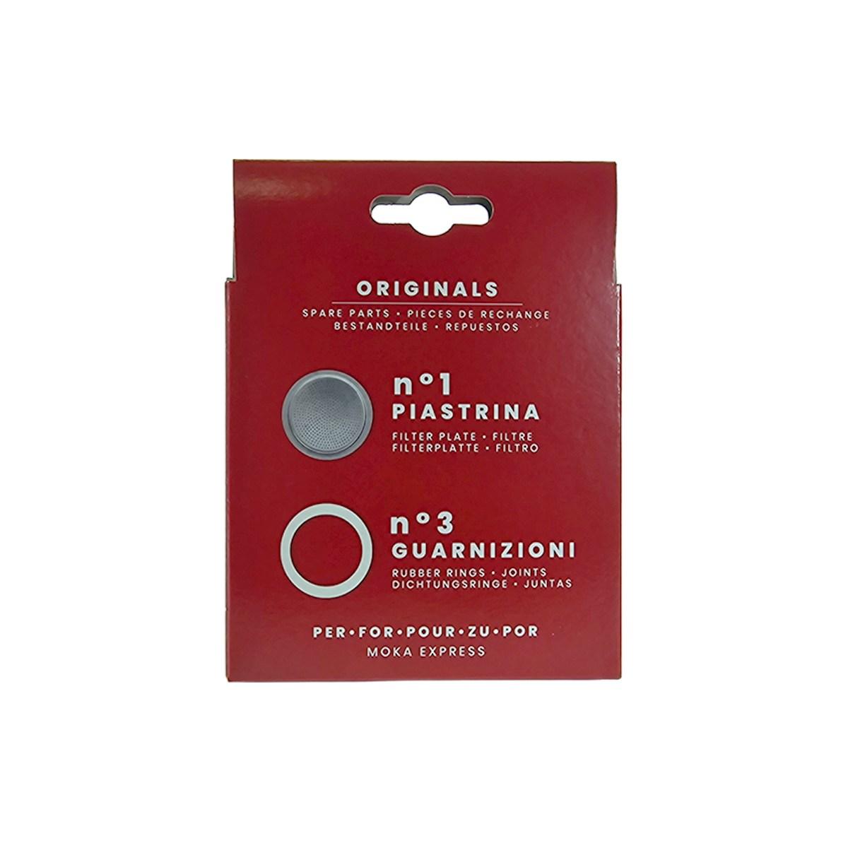 Guarnizione Moka Caffè 12 Tazze pz.3 Bialetti con Filtro