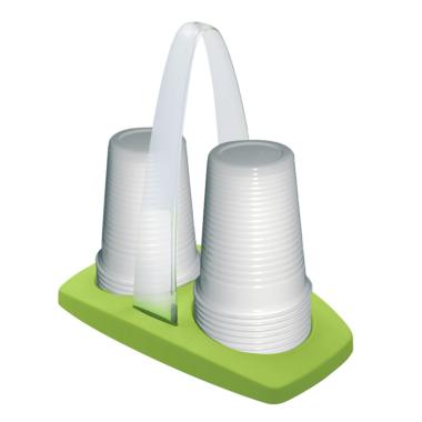 Porta Bicchiere PVC Mongardi Verde 2 posti cm.22 | Mongardi