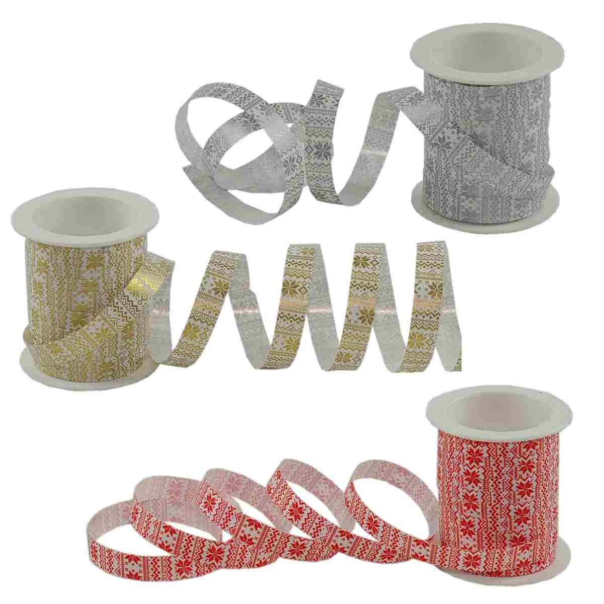 Nastro Regalo 10x10mt. Natalizio 3 Colori |M2 Store