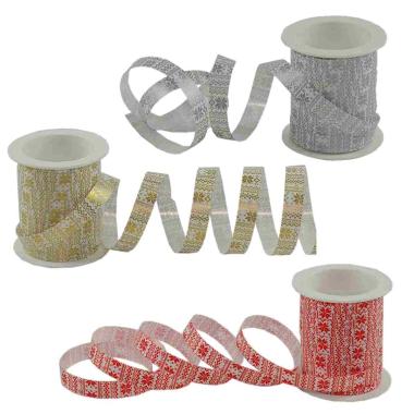 Nastro Regalo 10x10mt. Natalizio 3 Colori |M2 Store