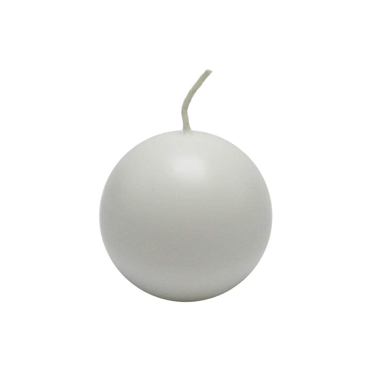 Candela cm.Ø7 Sfera Bianca