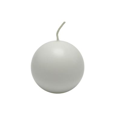 Candela cm.Ø7 Sfera Bianca
