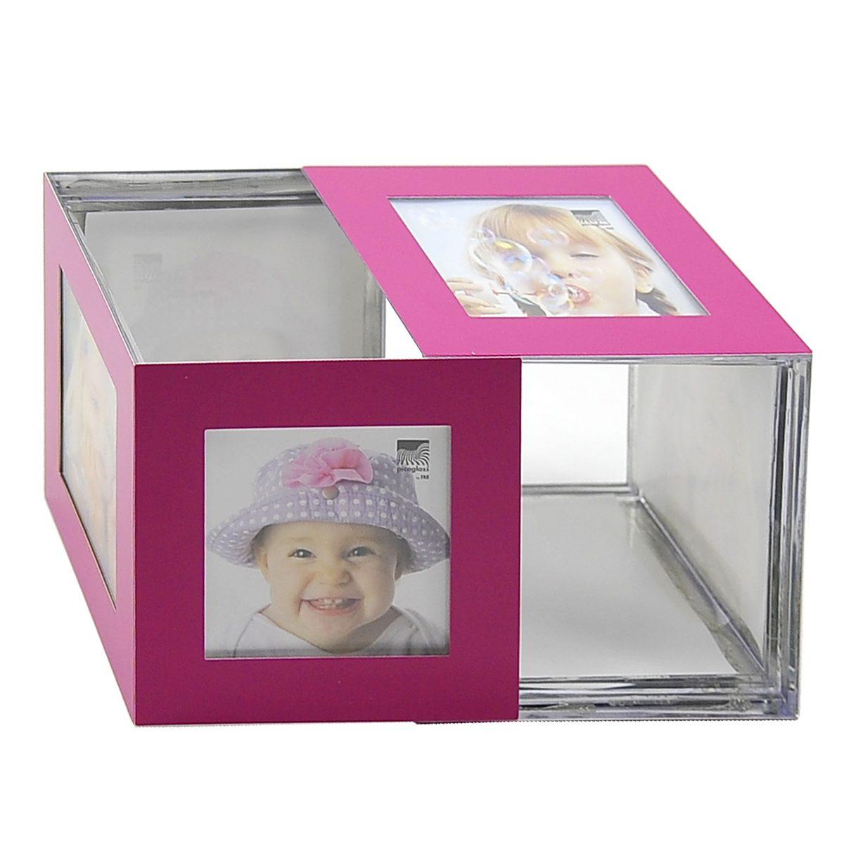 Cornice Cubo Rosa 5 Foto cm.10x10x10 | M2 Store