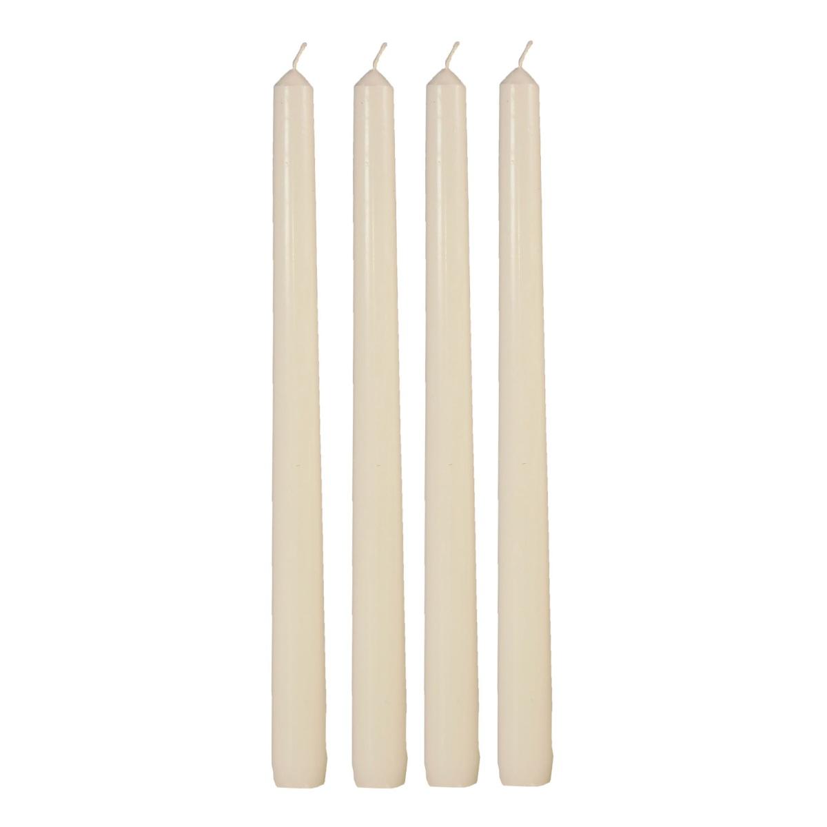 Candela cm.25 Conica Bianca Set pz.4 |M2 Store