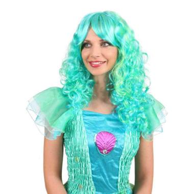 Parrucca Azzurra Verde Mossa con Frangia |Orlob