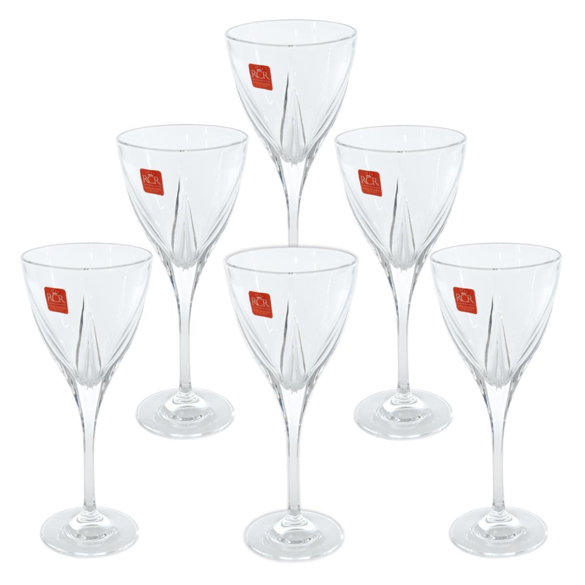 Bicchieri Vetro Set pz.6 Vino RCR Fusion ml.250 | Rcr