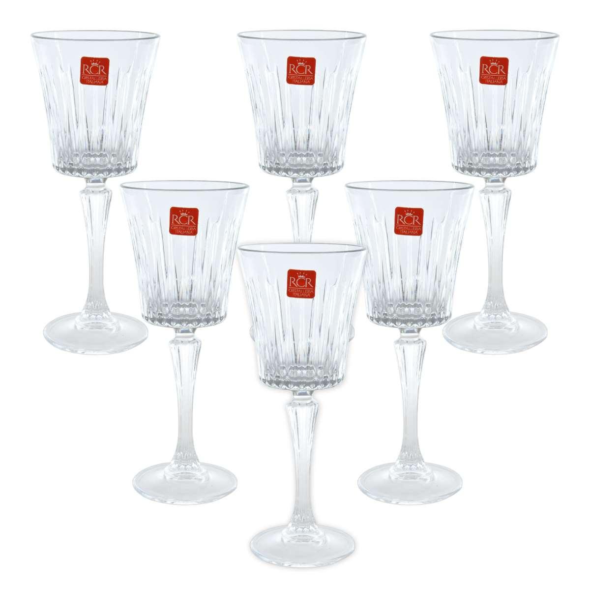 Bicchieri Vetro Set pz.6 Vino RCR Timeless ml.230 | Rcr