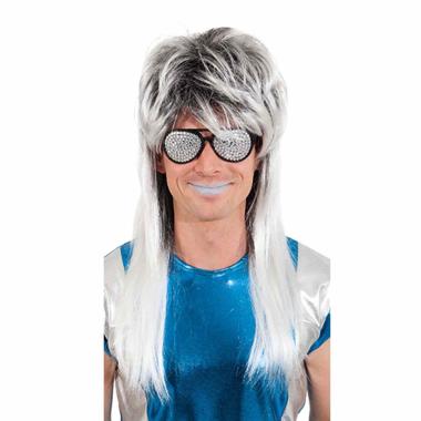 Parrucca Punk Rock Bianca Liscia e con Frangia |Orlob