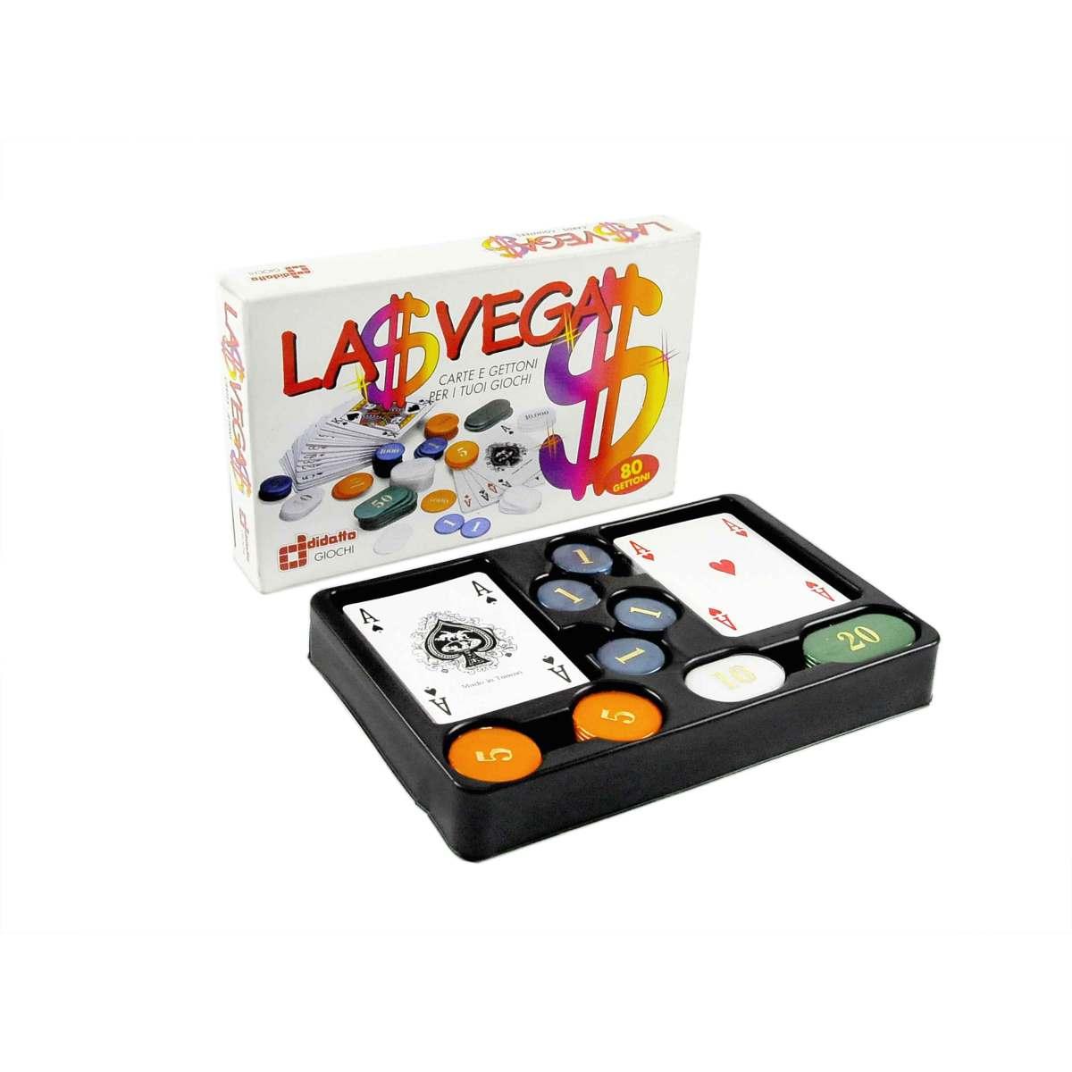 Fiches Poker Las Vegas pz.80 2 Mazzi Carte |M2 Store