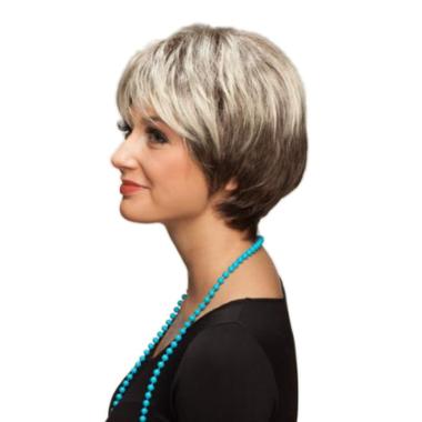 Parrucca Castana con Frangia e Meches |Orlob