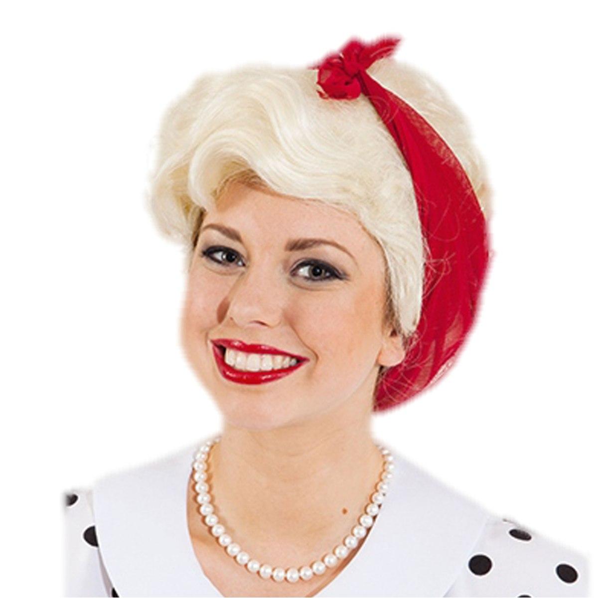 Parrucca Anni '50 Bionda con Fascia |Orlob