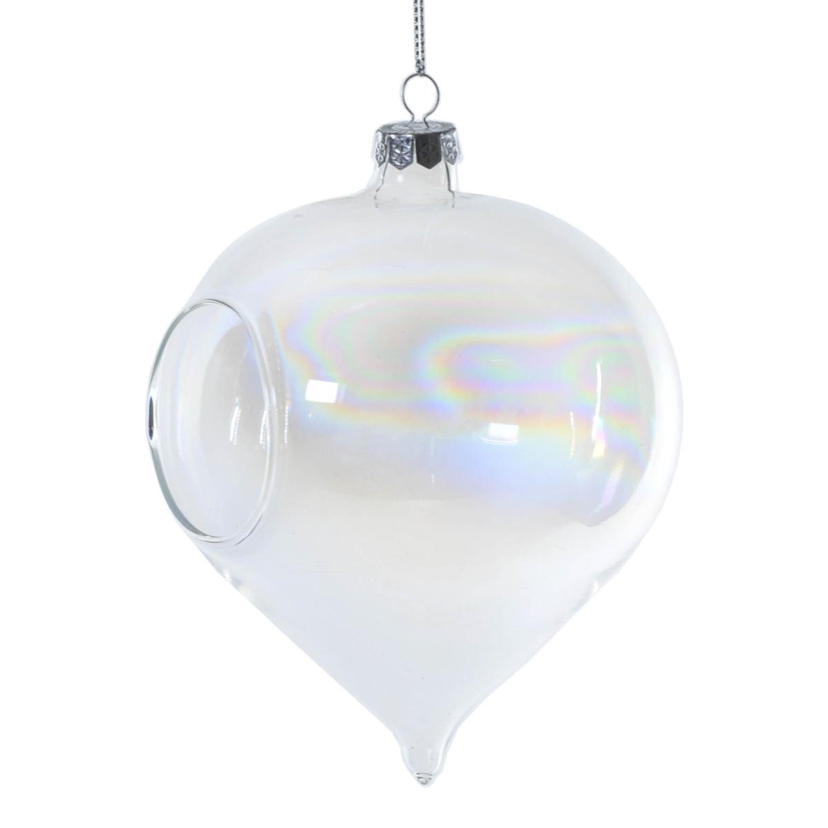 Pallina Natale Vetro cm.11 Goccia Aperta |Flora