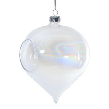 Pallina Natale Vetro cm.11 Goccia Aperta |Flora