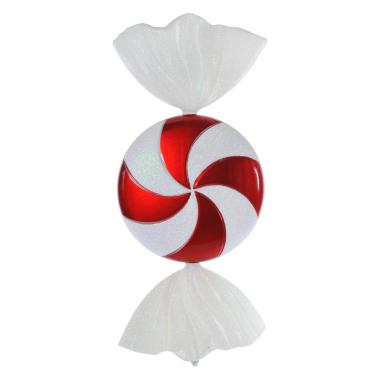 Decorazione Natalizia Caramella Bianca Rossa cm.21x47 |Vacchetti