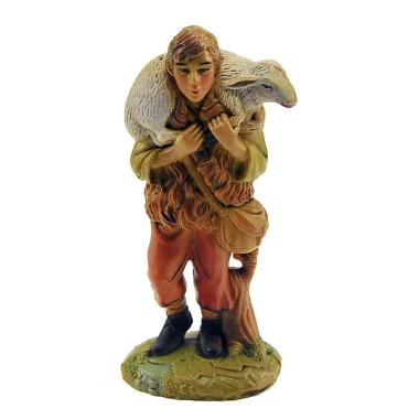 Statua cm.10 Pastore con Agnello a Spalla | M2 Store