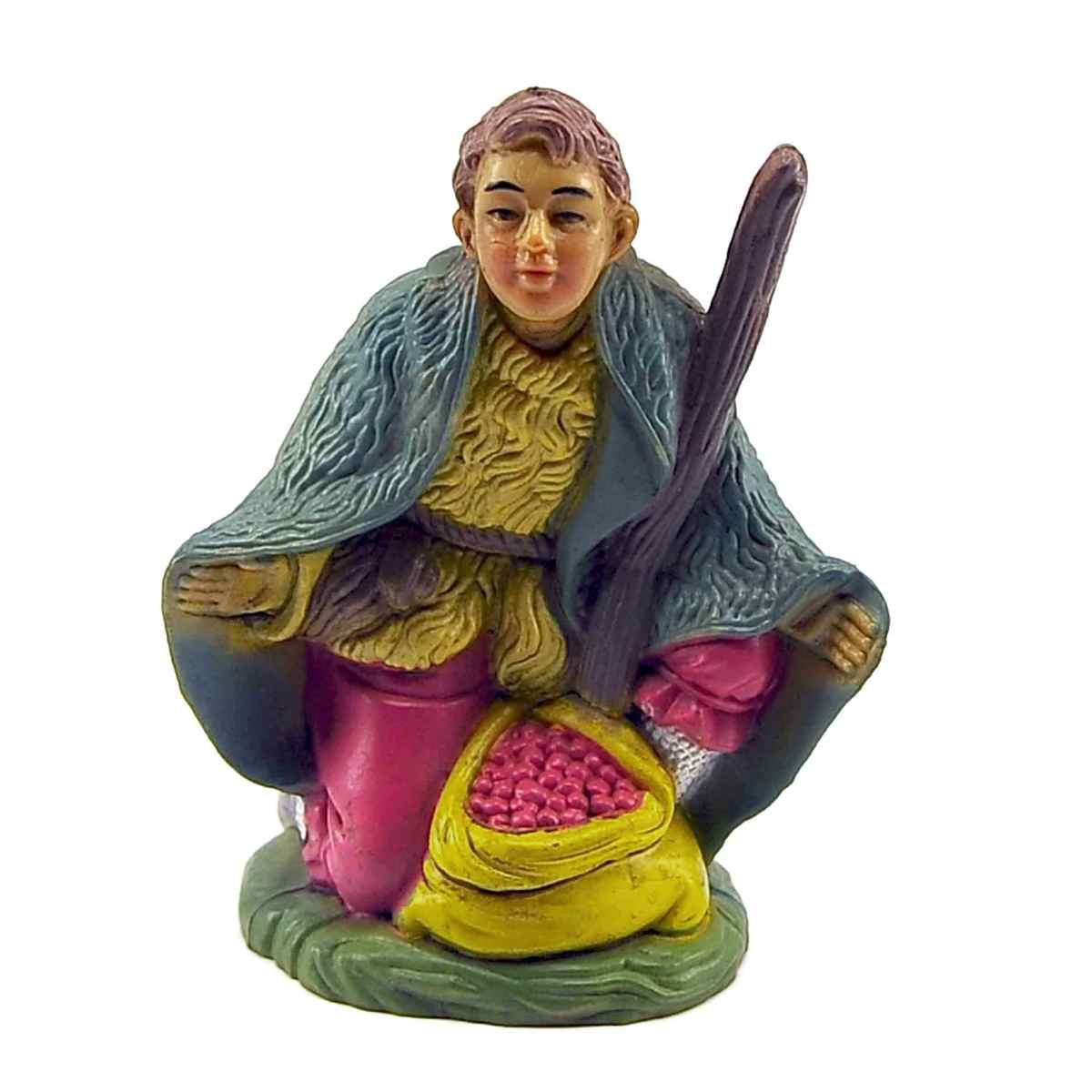 Statua cm.10 Pastore con Sacco Pomodori | M2 Store