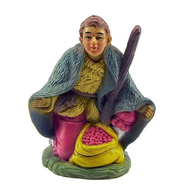 Statua cm.10 Pastore con Sacco Pomodori | M2 Store