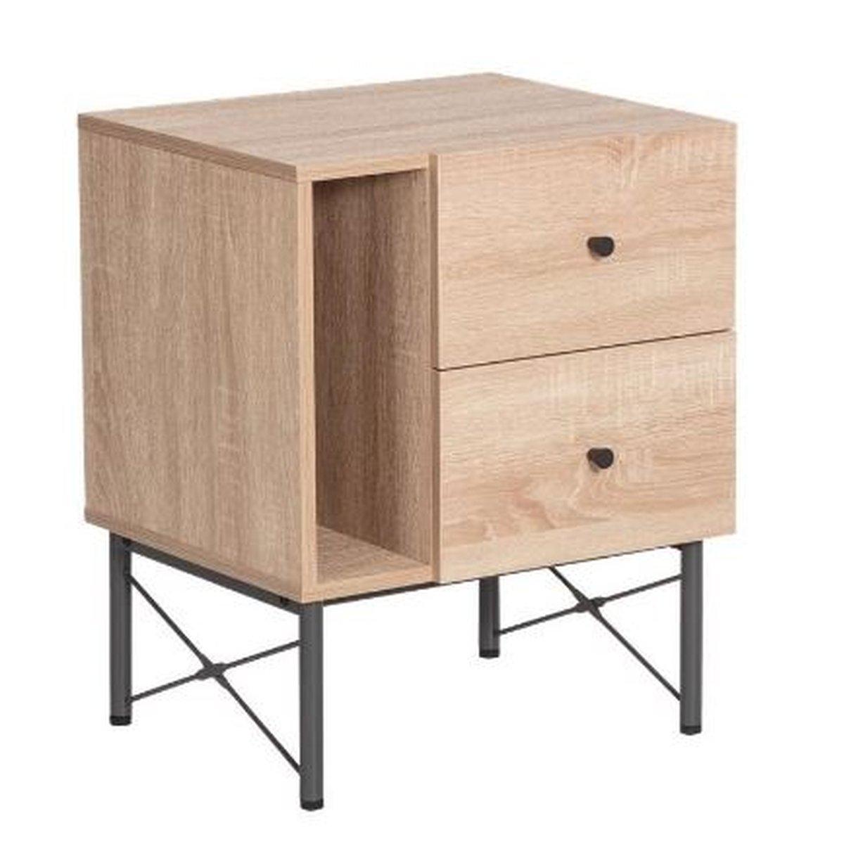 Comodino Legno Arcadia 2Cass+1Vano cm.45x40x60 | Dimo