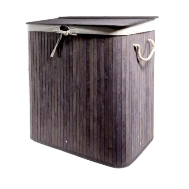 Cesto Bamboo Portabiancheria Grigio cm.52x32x63 | Dimo