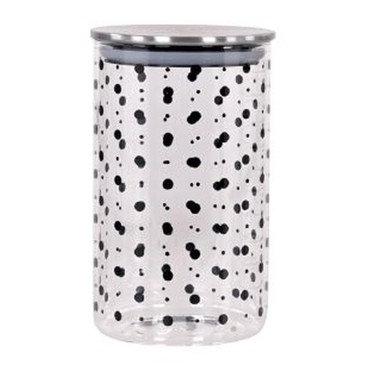 Barattolo Vetro Deco' Pois Lt.1 | Dimo