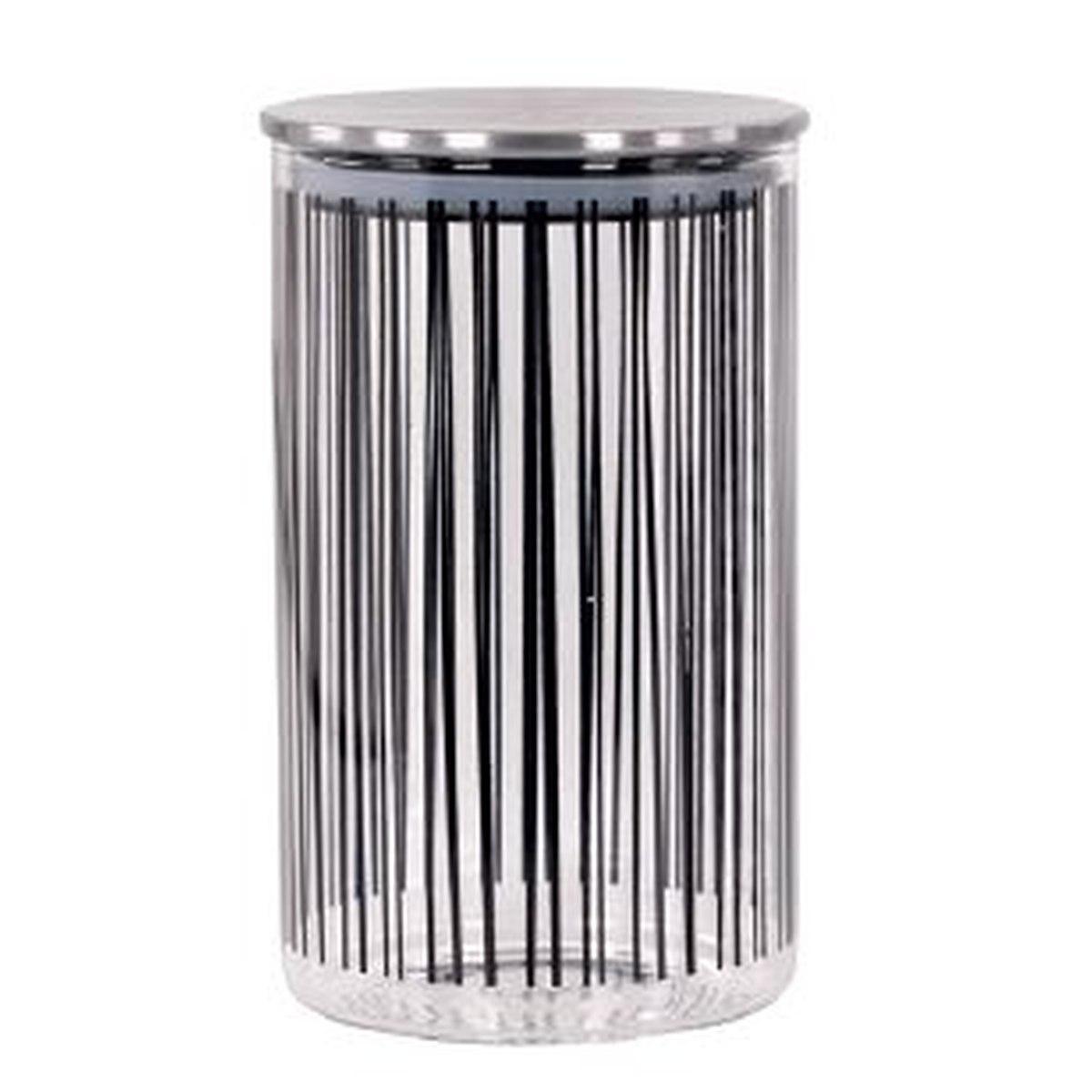 Barattolo Vetro Deco' Righe Lt.1 | Dimo