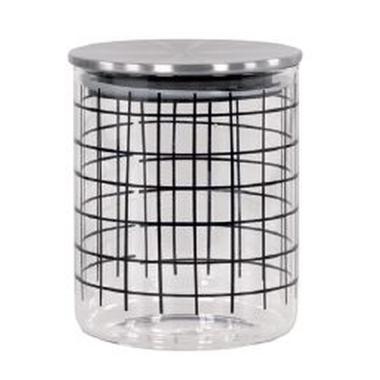 Barattolo Vetro Deco' Quadri ml.650 | Dimo