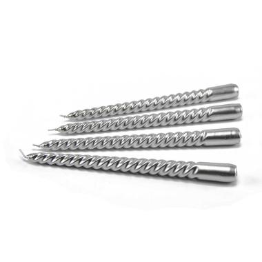 Candela cm.22 Tortiglione Argento Singola -/427 |M2 Store