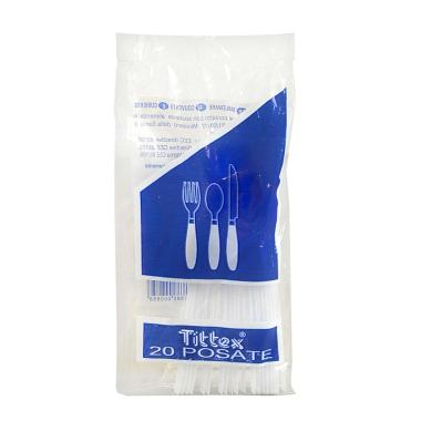 Posate Party Cucchiaio PVC Set pz.20 Bianco Tittex |M2 Store