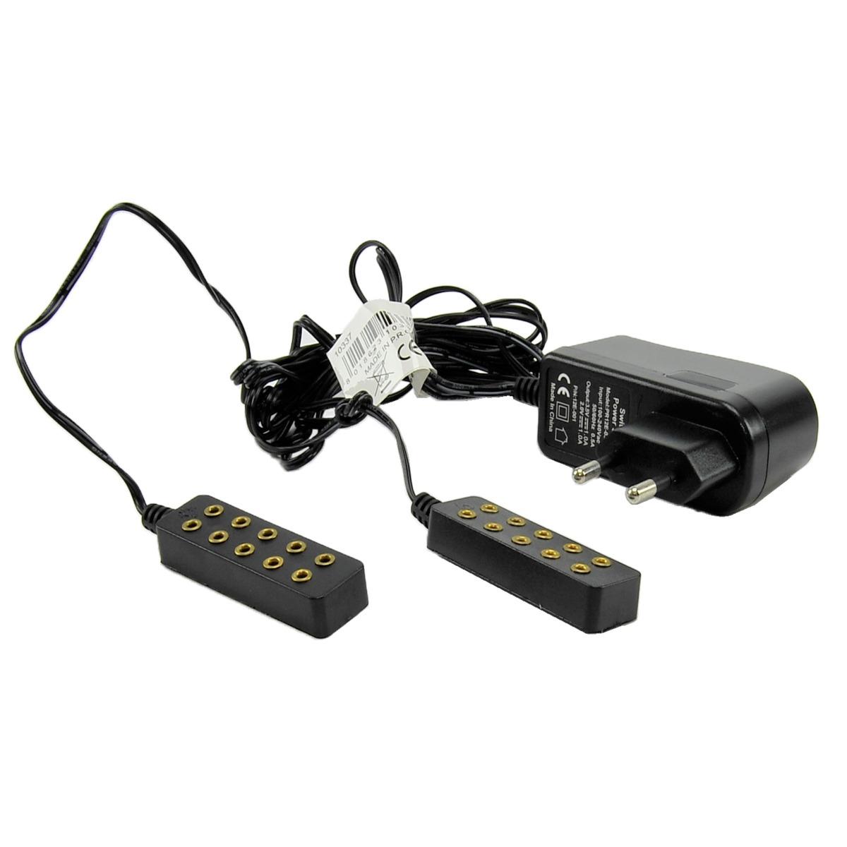 Trasformatore 220V 0,5A Nero 5 Prese Fisse e 5 Tremolanti 3,5V | Rossi Rosa