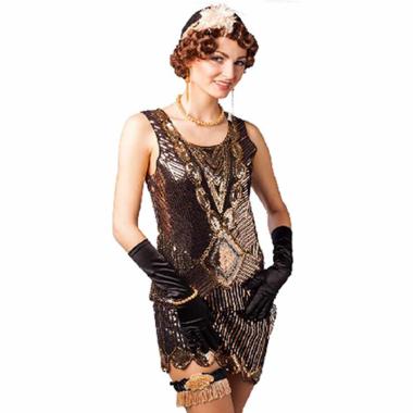 Charleston Anni '20 con Copricapo Collana Bracciale Giarrettiera e Orecchini |Orlob